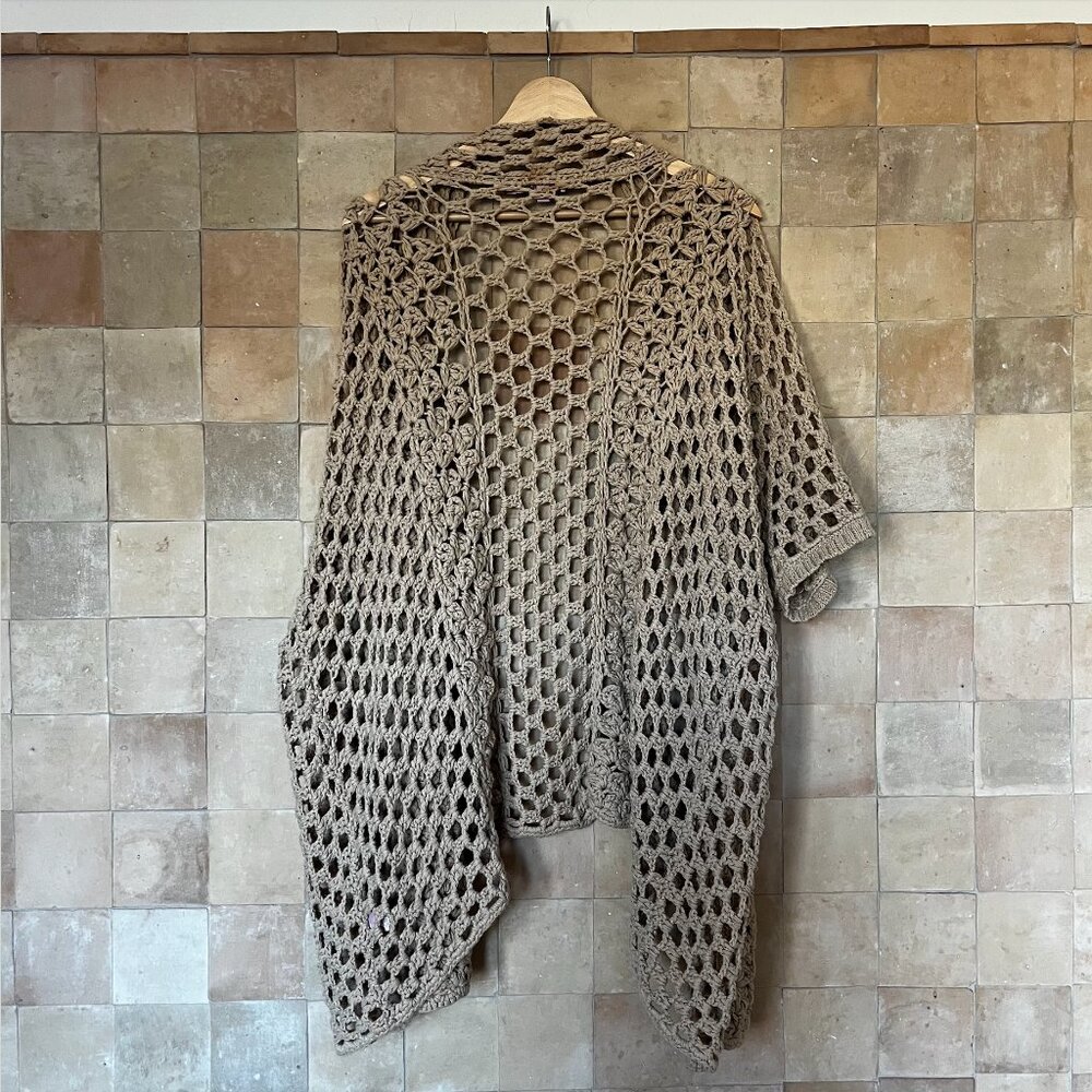Calypso St. Barth OVERSIZED Crochet Wrap Cardigan - One Size - Picture 4 of 4
